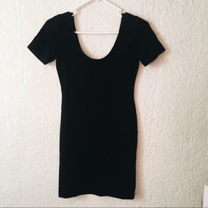 Black Off The Shoulder Mini Dress